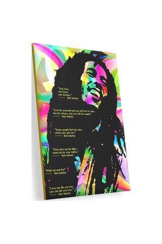 Cakasepetim Bob Marley Ve Özlü Sözleri Ahşap Mdf Tablo