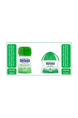 Defans Protect Yüz ve Cilt İçin Bitki Özlü Sinek Kovucu Vücut Spreyi + Vücut Losyon 100 ML