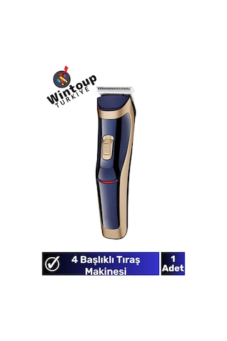 Wintoup Tıraş Makinesi Kablosuz Şarjlı 4 Başlıklı Saç Sakal Vücut Tıraş Makinesi