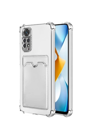 Xiaomi Redmi Note 12 Pro 4g Kamera Korumalı Kartlıklı Darbe Emici Özellikli Şeffaf Silikon Kılıf Xiaomi Redmi Note 12 Pro 4g Kamera Korumalı Kartlıklı Darbe Emici Özellikli Şeffaf Silikon Kılıf