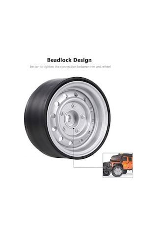 Didadodo 1/10 Rc Crawler Araçlar İçin 2 Adet Metal 1.9 İnç Jant Kapağı Beadlock - Trx4, Scx10 Uyumlu