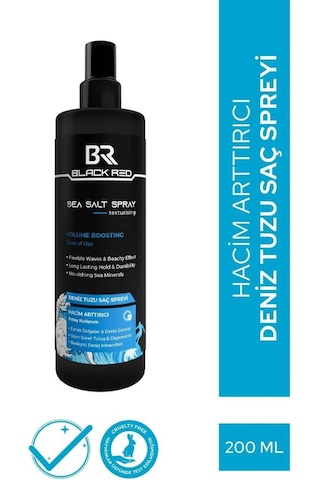 Black Red Sea Salt Spray Orta Tutuşlu Hacimlendirici Anti Uv Deniz Tuzu Saç Spreyi 200 Ml