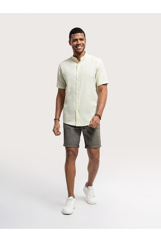 Relax Fit Erkek Gömlek K.kol Mint Yeşili