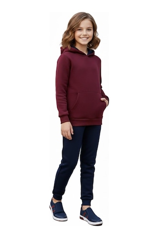 Kız Çocuk 3 İplik Kombin Eşofman Takım Bgl-st05048 Bordo