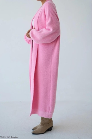 De Pose Kadın Oversize Balon Kol Uzun Triko Hırka Pembe Taş, Bej , Siyah , Kahve , Sarı Pembe