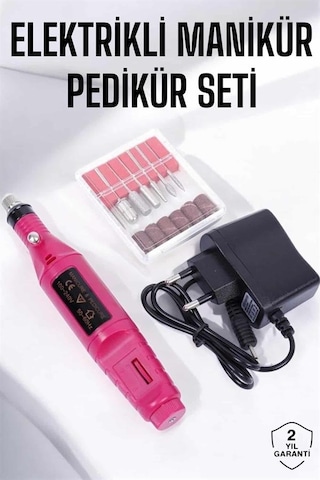Tek Elektrikli Manikür Pedikür Törpü Seti Protez Tırnak Nasır Temizleyici Najmaddin
