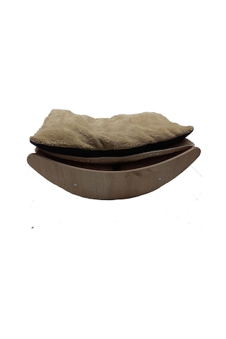 Optimal Ahşap Kedi Köpek Gondol Sallanır Yatak 50 x 30 CM + Minder