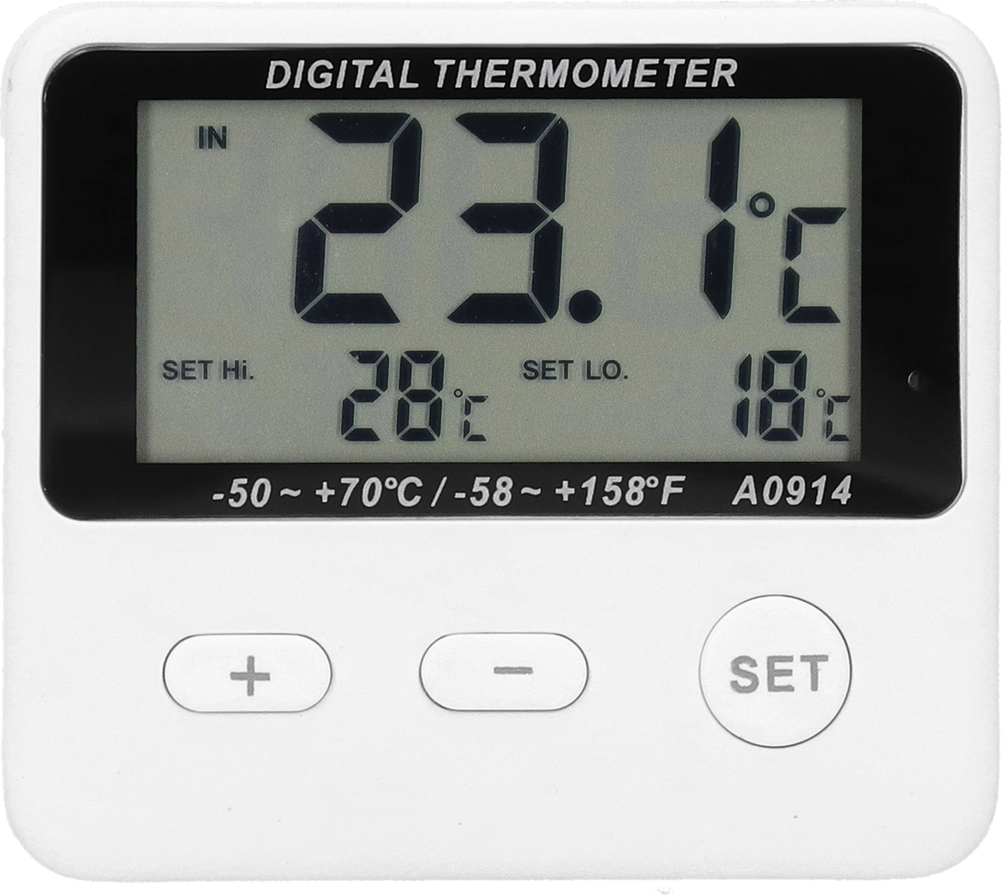 Geeroyoo Sıcaklık Alarmlı Dış Probelı Buzdolabı Termometresi -50 C/+70 C Lcd Ekranlı Düşük/yüksek Sıcaklık Uyarısı Pil Dahil Değil