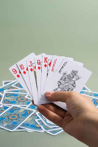 Mavi Pvc Plastik Su Geçirmez İskambil Poker Oyun Kağıdı Rd60mv