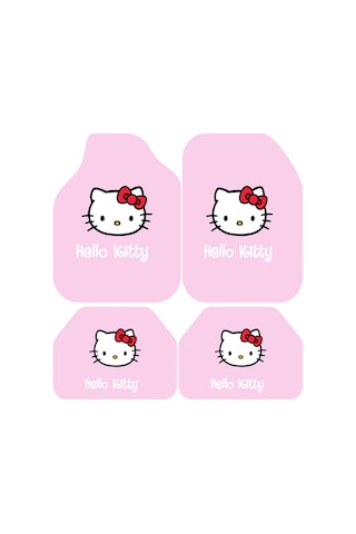 Dekoratif Hello Kitty Desenli Oto Paspas Takımı