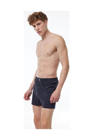 Malabadi 024 2'li Paket Erkek Geniş Kalıp %100 Pamuk Boxer Füme