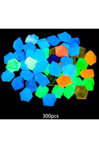 Trendooze 300x Karanlıkta Parlayan Taşlar Kaya Dıy Süs Eşyası