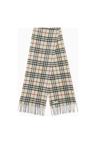 Burberry Kaşmir Kareli Eşarp, Arşivsel Desen & Saf Kaşmir Lacivert