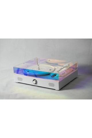 Fomix Fm-211 Beyaz Hoparlörlü Bluetoothlu Pikap Plak Çalar Mavi