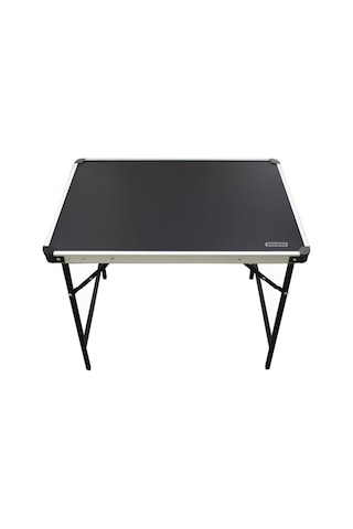 Solano Katlanır Kamp Masası Alüminyum Çerçeve Mdf Üst Tabla 48 68cm Siyah
