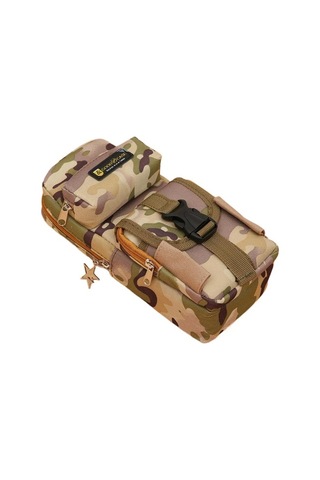 Çocuk Çok Katmanlı Kamuflaj Fermuarlı Kalem Çantası Jmfr9v Sarı