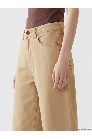 Lc Waikiki Bej Wideleg Kadın Jean Pantolon