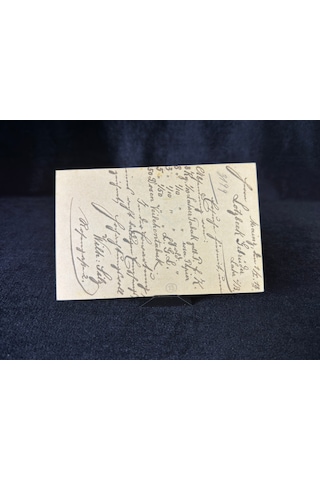 Antiye 1918 Yılından Almanya Germania 7 1/2 Pfennig Kendinden Pullu Post Kartı Postadan Geçmiş