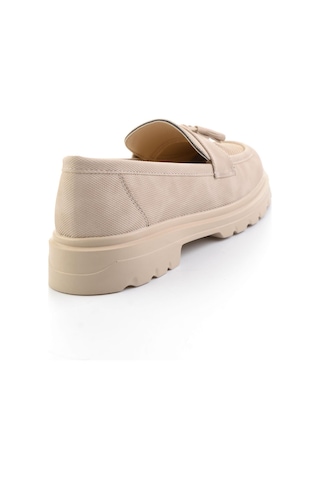 Bambi Bej Kadın Loafer Ayakkabı K01536105137 Bej