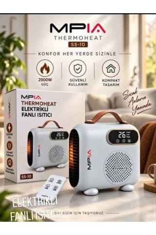 Thermoheat 2000w Uzaktan Kumandalı Elektrikli Fanlı Isıtıcı
