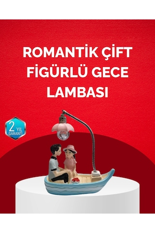 Sevgililer Günü İçin Romantik Çift Figürlü Dekoratif Gece Lambası Çok Renkli 89197279