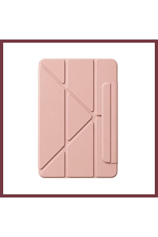 Storeşahin Apple Uyumlu iPad 2025 10.9 10.nesil A16 Edz Manyetik Standlı Tablet Kılıfı - Rose Gold Shn0720