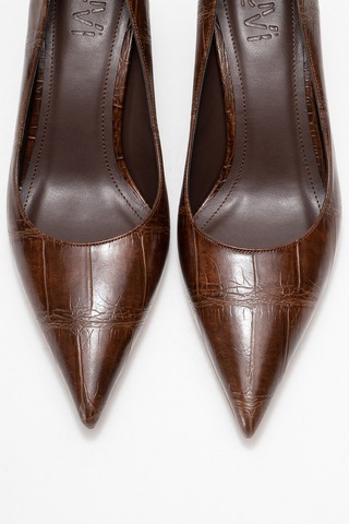 Marcus Açık Kahverengi Baskı Kadın Topuklu Ayakkabı Açık Kahverengi