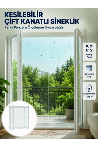 Shnstore Kesilebilir Çift Kanatlı Pencere Sinekliği Dayanıklı File Shntknd0720 Ev Ve Yaşam Ev Ve Yaşam Xml Sinek Perdesi Xml