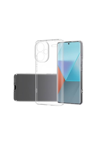 Xiaomi Redmi Note 13 Pro Plus İçin Uyumlu Darbe Emici Yumuşak Ultra İnce Sararmaz Şeffaf Kılıf