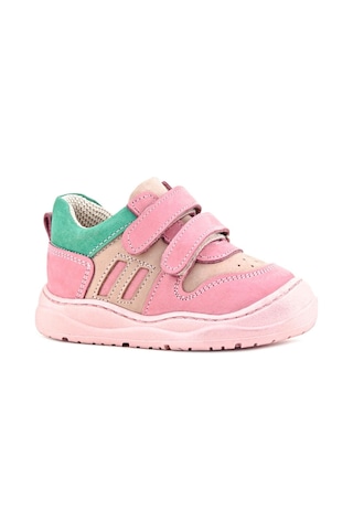 Rakerplus Schaggy Hakiki Deri Pembe Yeşil Bebek Spor Ayakkabı Pembe