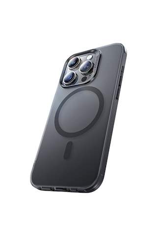 Apple Uyumlu iPhone 16 Pro Max Kılıf M-safe Şarj Özellikli Yeni Seri Benks Lucid Armor Kapak Siyah Siyah