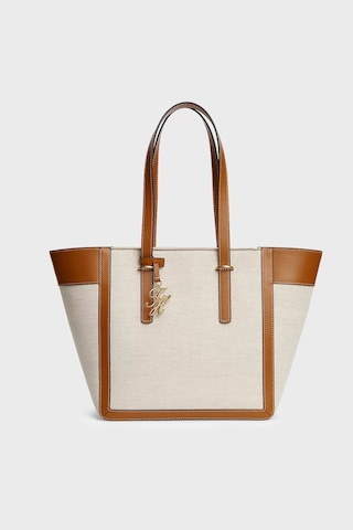Tommy Hilfiger Keten Karışımlı Omuz Askılı Kanvas Çanta Kadın Çanta Aw0aw18829 Gb8 Bej