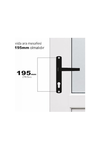 Aletçantam Pvc Balkon Kapı Kolu Pimapen (Metal)- Siyah
