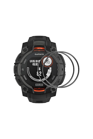 Garmin Instinct 3 İçin Amoled / Solar 45mm 2 Adet Enkay 3d Tam Kapsama Yumuşak Pc Kenar Pmma Hd Ekran Koruyucu Film