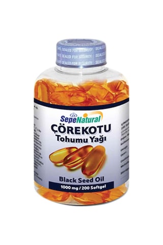 Çörekotu Yağı 200 Softgel Kapsül 1000 MG Yumuşak Kapsül