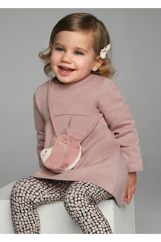 Mayoral Kız Bebek Pembe Elbise Çanta Takım 02915 Pembe