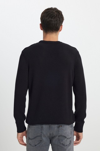 Regular Fit Normal Kesim Bisiklet Yaka Siyah Triko L242474001 Siyah