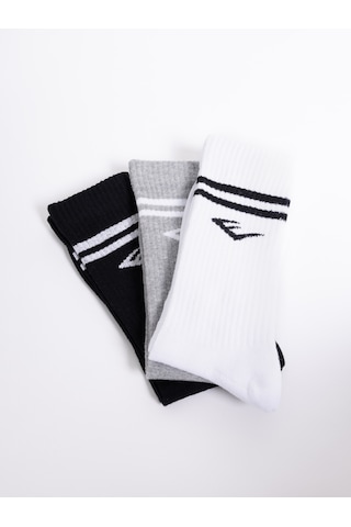 Everlast Stripe Econ 3'lü Karma Çorap Gri Melanj