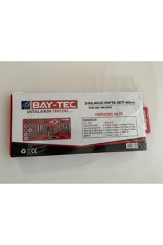 Kılavuz Ve Pafta Takımı 40 Parça Metrik Mk2600