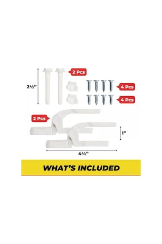 Klozet Kapağı Menteşesi Beyaz Plastik B Diğer