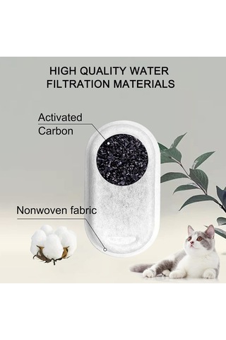 Cat Su Çeşmesi Filtreleri 108/3.2l Ve 74oz/2l Paslanmaz Çelik Pet Su Sebili Çeşme Filtreleri, 16 Süngerli 16 Kedi Çok Renkli