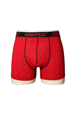 Kennpaul 3'lü Boxer 3xl 6xl Büyük Beden Desenli, Yumuşak Pamuk Siyah - Mavi