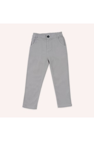 Panço Erkek Çocuk Düğmeli Pantolon Gri