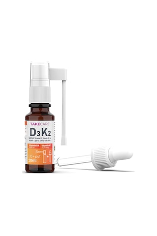 Takecare Vitamin D3 K2 İçeren Takviye Edici Gıda 20 ML
