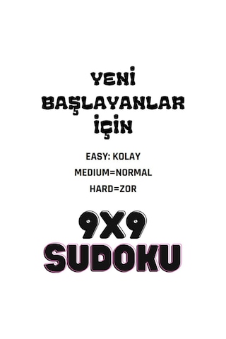 Yeni Başlayanlar İçin 9x9 Sudoku Kitabı 360 Su Doku