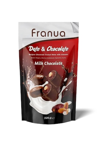 Sütlü Belçika Çikolatalı Hurma Bademli 125 G
