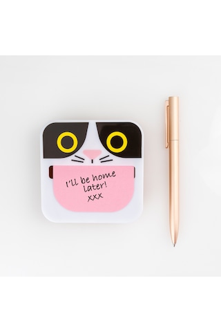 Mustard Crazy Cat   Yapışkan Not Kağıdı