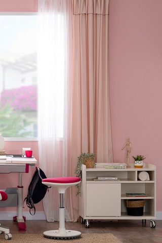 Creo Mobili Sürgü Kapaklı Organizer Smart Keson, Frenli Tekerlekli Ofis Ve Ev Komodini, Ekru