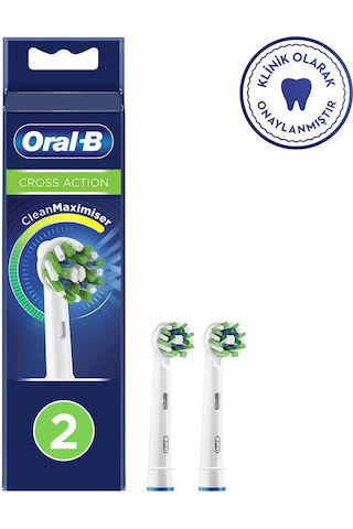Oral-B Cross Action Clean&Maximiser Şarjlı Diş Fırçası Yedek Başlığı 2'li
