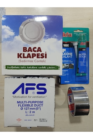 Koku Önleyici Baca Klapesi Silikon Bant Borusu Aspiratör Set - 473744227